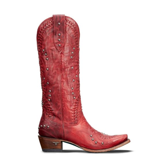 New LANE LB0469G Cossette Smoldering Ruby Red 15" Leather Western Boots 8.5 - Picture 6 of 16